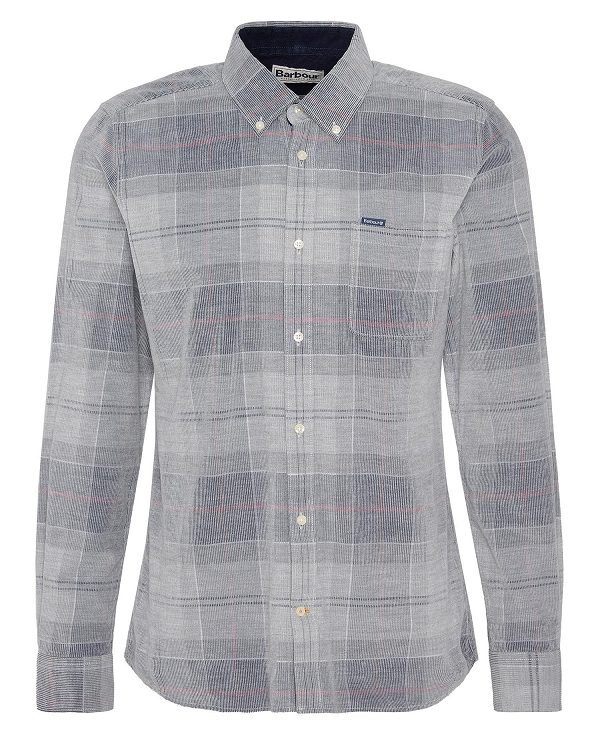 Barbour Blair Tailored Long-sleeved Shirt Blue | BABO87822