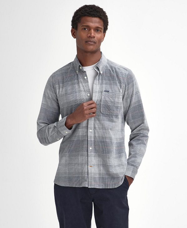 Barbour Blair Tailored Long-sleeved Shirt Blue | BABO87822