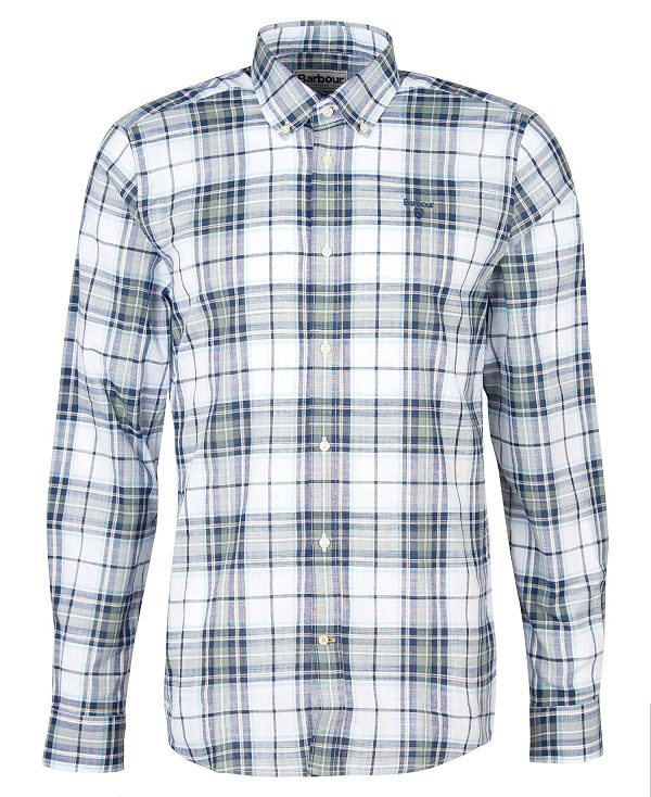 Barbour Blakelow Tailored Long-sleeved Shirt Agave Green | BABO87605