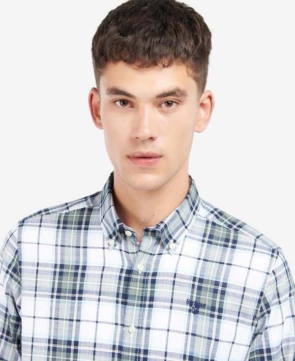 Barbour Blakelow Tailored Long-sleeved Shirt Agave Green | BABO87605