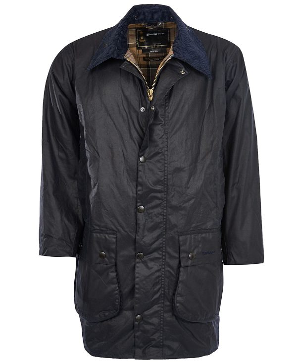 Barbour Border® Wax Jacket Navy | BABO87212