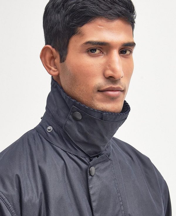 Barbour Border® Wax Jacket Navy | BABO87212