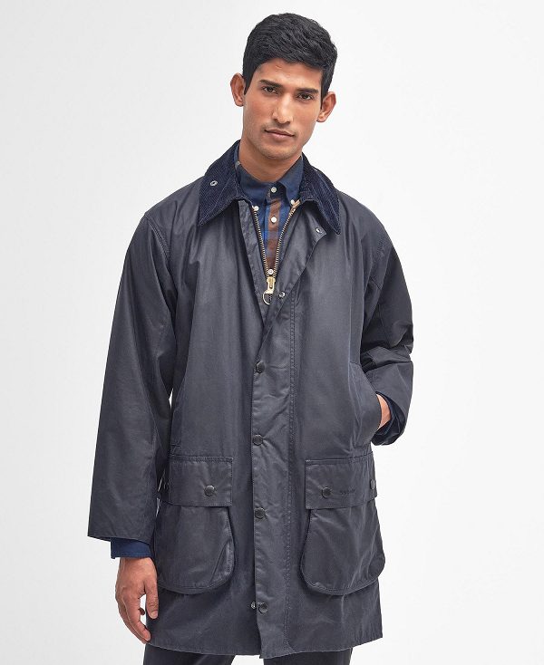 Barbour Border® Wax Jacket Navy | BABO87212