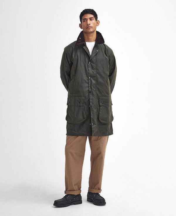 Barbour Border® Waxed Jacket Archive Olive | BABO87286