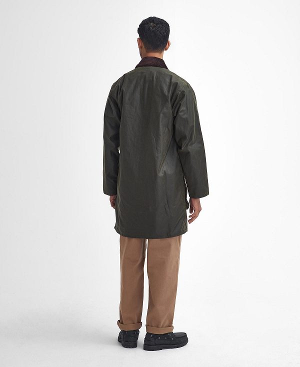 Barbour Border® Waxed Jacket Archive Olive | BABO87286