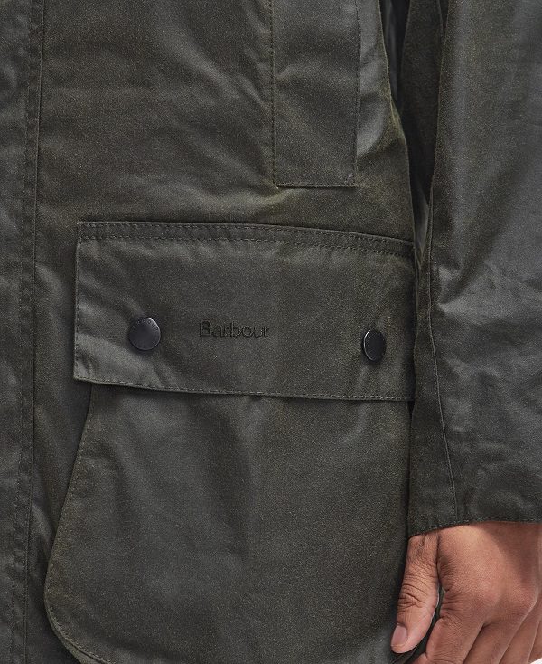 Barbour Border® Waxed Jacket Archive Olive | BABO87286