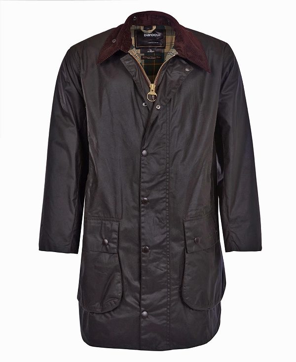 Barbour Border® Waxed Jacket Navy | BABO87185