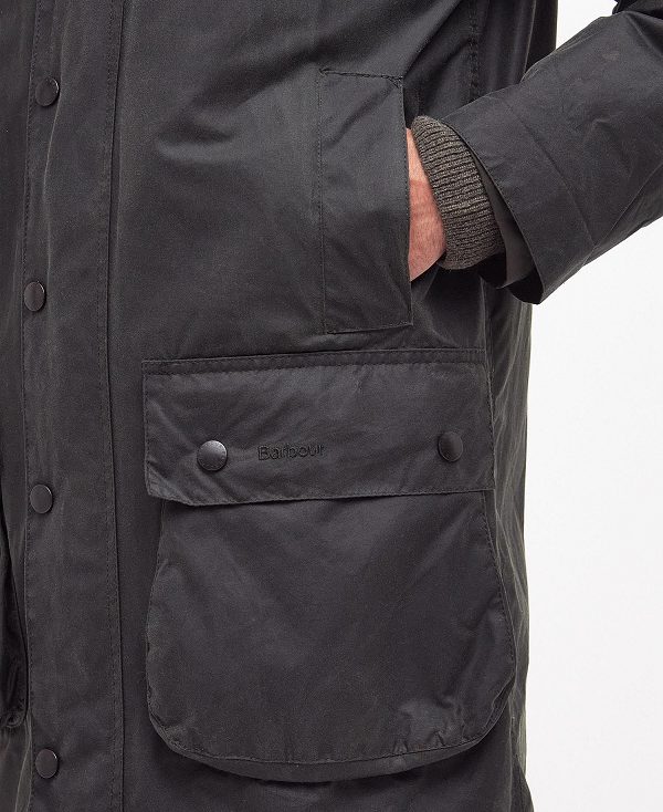 Barbour Border® Waxed Jacket Navy | BABO87185