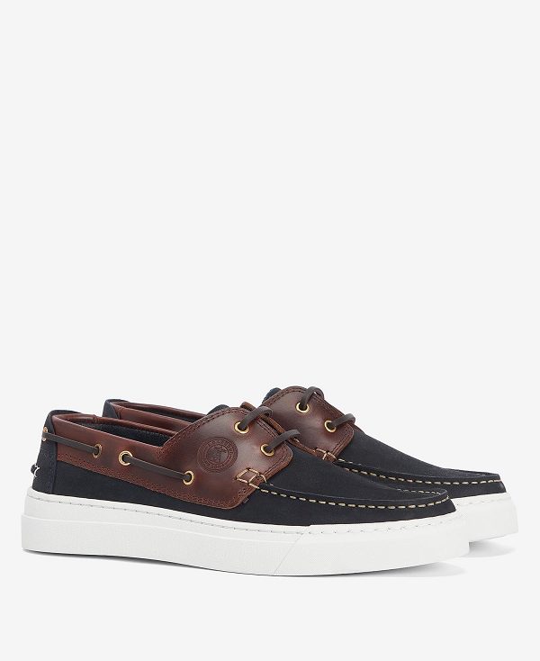 Barbour Bosun Shoes Dark Slate | BABO88903