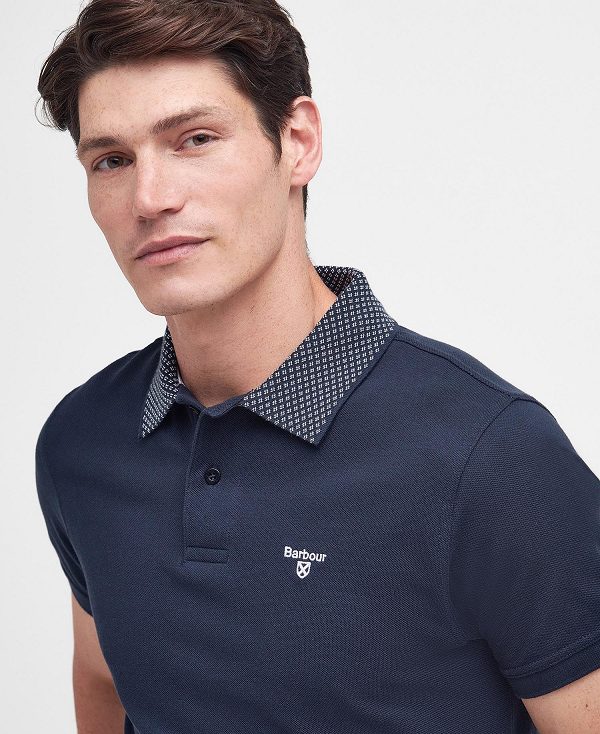 Barbour Bothain Polo Shirt Navy | BABO88062