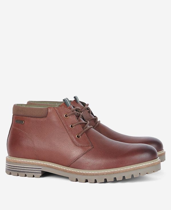 Barbour Boulder Chukka Boots Classic Brown | BABO88858