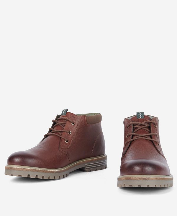 Barbour Boulder Chukka Boots Classic Brown | BABO88858