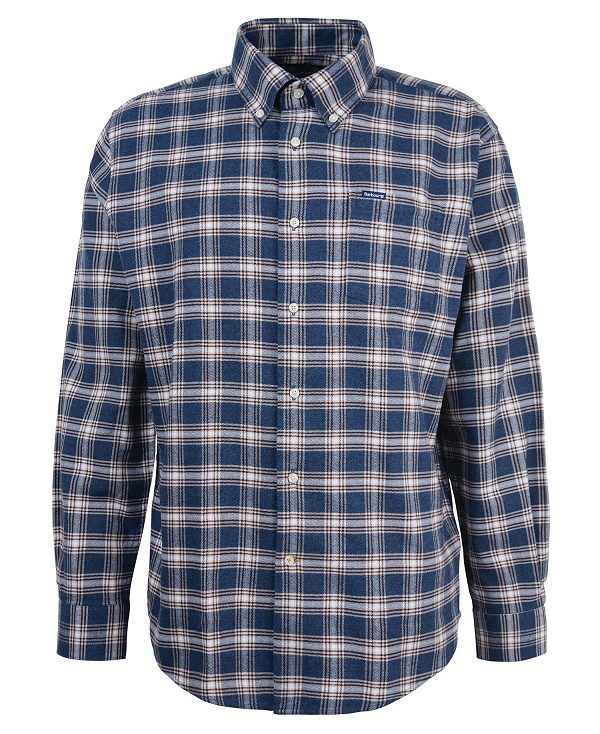 Barbour Bowburn Regular Fit Shirt Navy | BABO87896