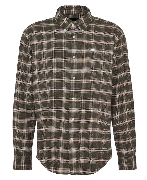 Barbour Bowburn Regular Long-sleeved Shirt Green | BABO87895