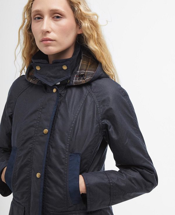 Barbour Bower Wax Jacket Navy | BABO89209