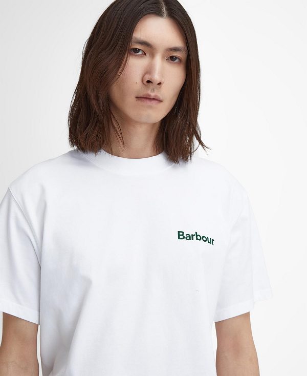 Barbour Bowery Oversized Graphic T-shirt White | BABO88386