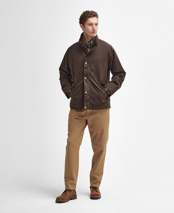 Barbour Bowland Waxed Jacket Classic Brown | BABO87263