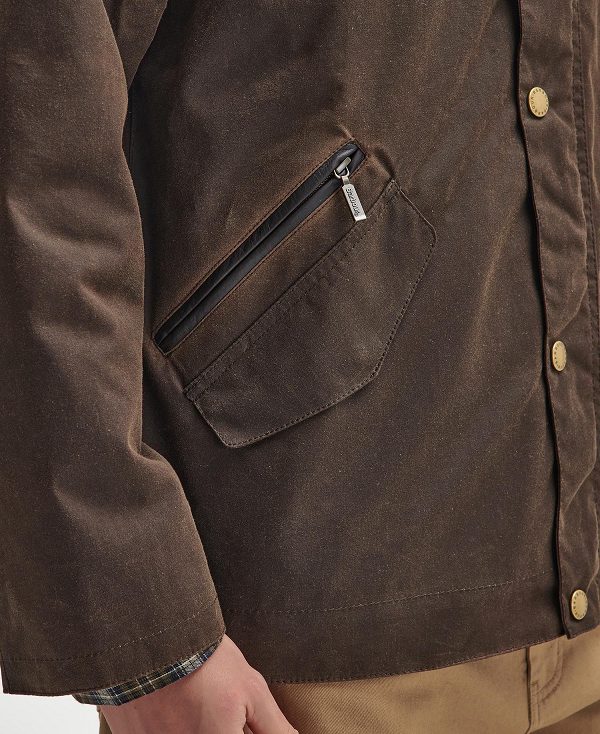 Barbour Bowland Waxed Jacket Classic Brown | BABO87263