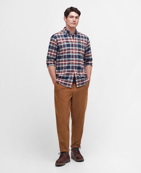 Barbour Bowmont Tailored Shirt Red | BABO87661