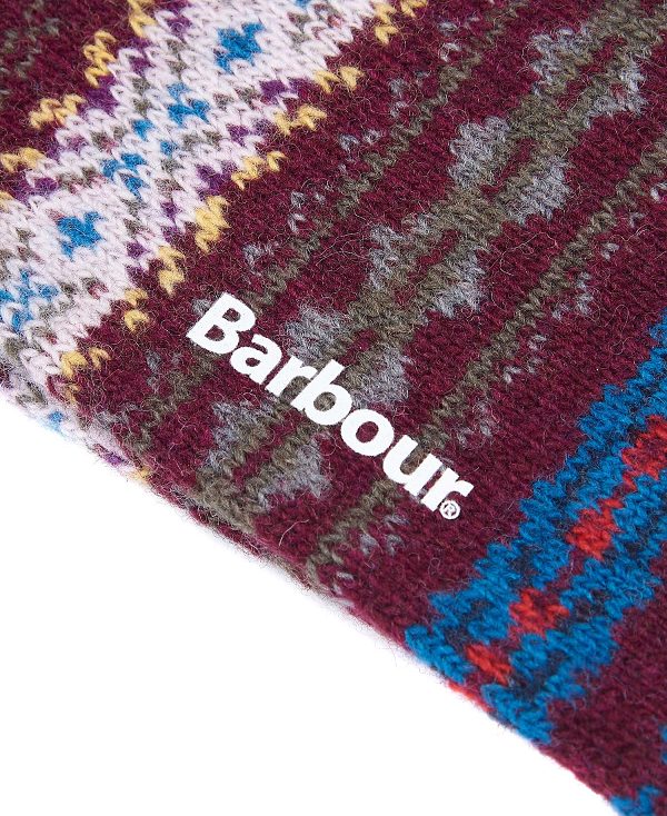 Barbour Boyd Socks Burgundy | BABO89149