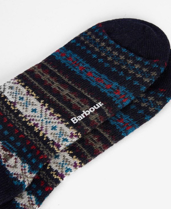 Barbour Boyd Socks Navy Mix | BABO89147