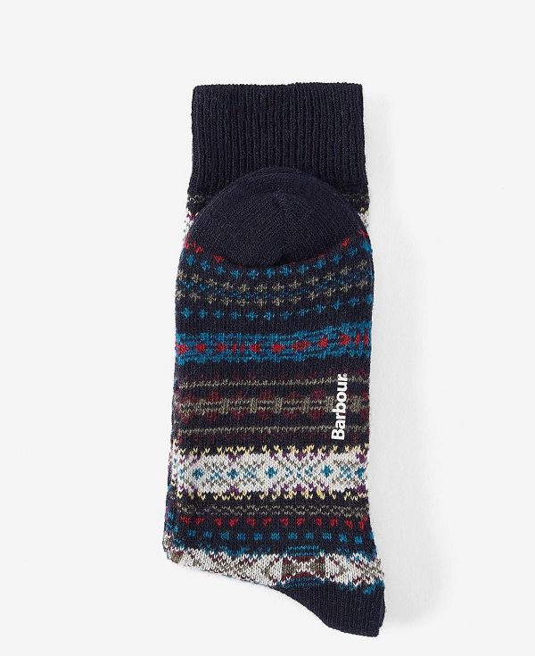 Barbour Boyd Socks Navy Mix | BABO89147