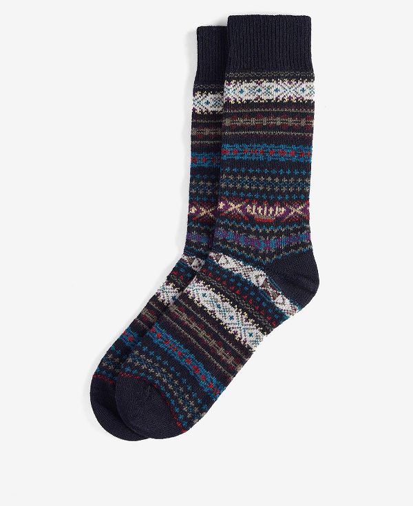 Barbour Boyd Socks Navy Mix | BABO89147