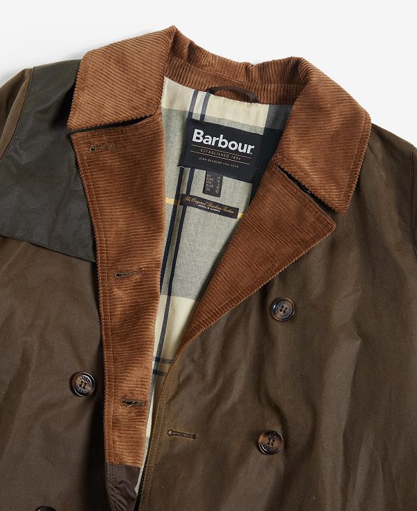 Barbour Brackley Waxed Trench Coat Beech/Archive Olive/Ancient | BABO89234