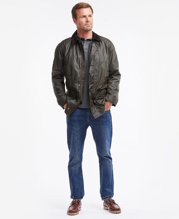 Barbour Bristol Waxed Jacket Olive | BABO87236