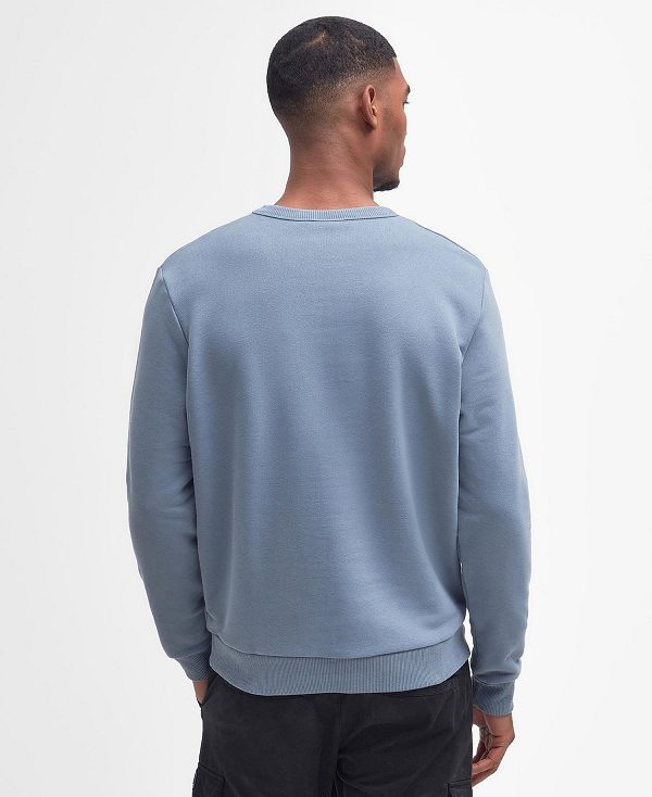 Barbour Brockley Logo Sweatshirt Blue | BABO88467