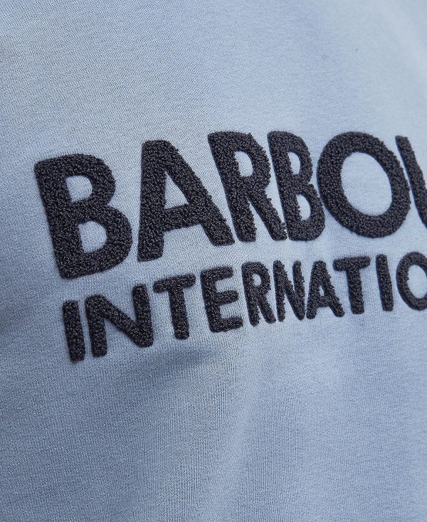 Barbour Brockley Logo Sweatshirt Blue | BABO88467