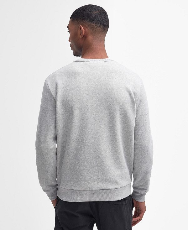 Barbour Brockley Logo Sweatshirt Grey Marl | BABO88459