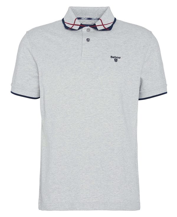 Barbour Brodie Short-sleeved Polo Shirt Grey | BABO88250