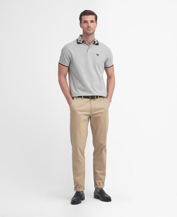 Barbour Brodie Short-sleeved Polo Shirt Grey | BABO88250