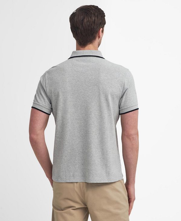 Barbour Brodie Short-sleeved Polo Shirt Grey | BABO88250