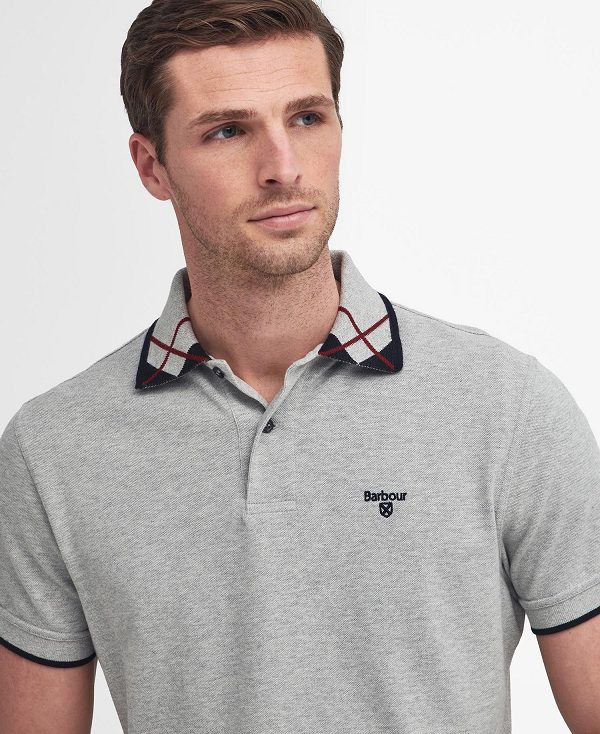 Barbour Brodie Short-sleeved Polo Shirt Grey | BABO88250