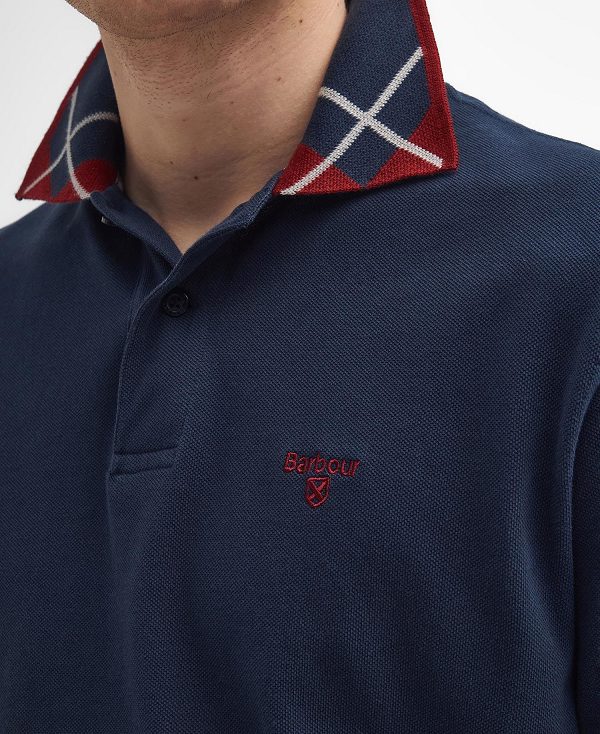 Barbour Brodie Short-sleeved Polo Shirt Navy | BABO88251