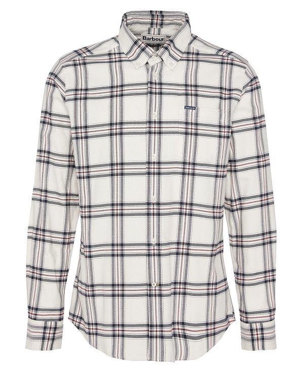 Barbour Bromley Tailored Long Sleeved Shirt White | BABO87812