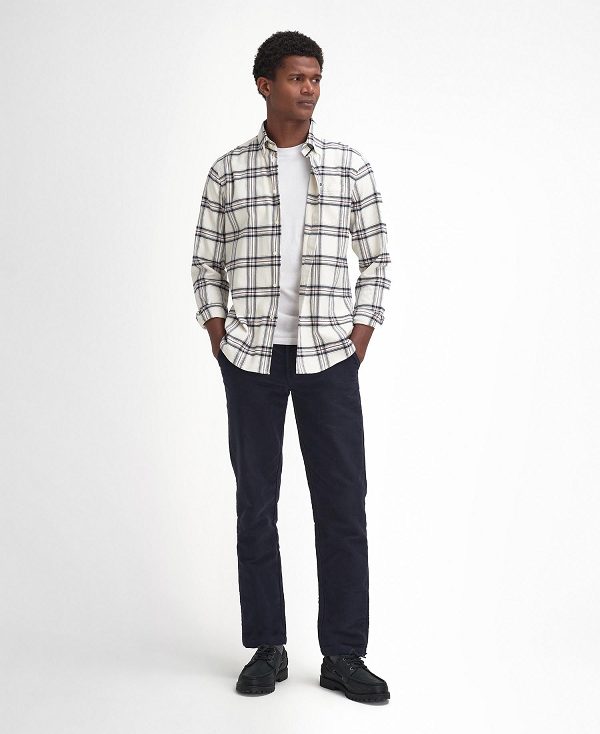 Barbour Bromley Tailored Long Sleeved Shirt White | BABO87812