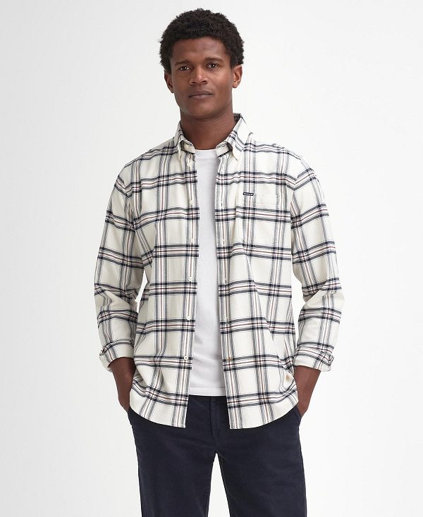 Barbour Bromley Tailored Long Sleeved Shirt White | BABO87812