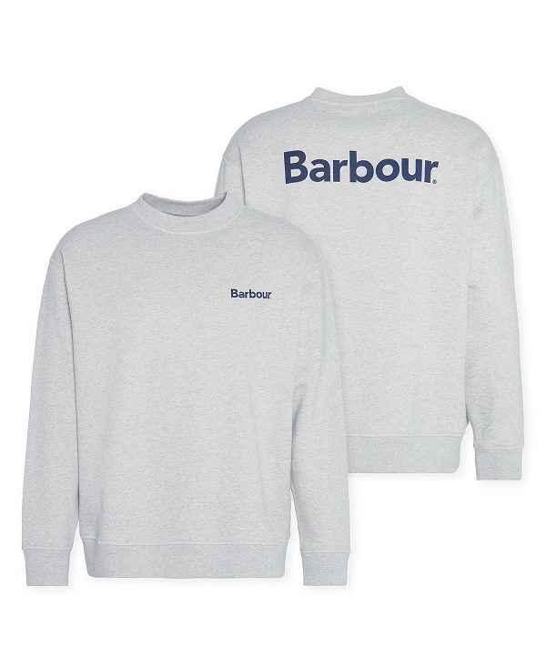 Barbour Brushed Nicholas Oversized Crew Neck Jumper Sage | BABO88493