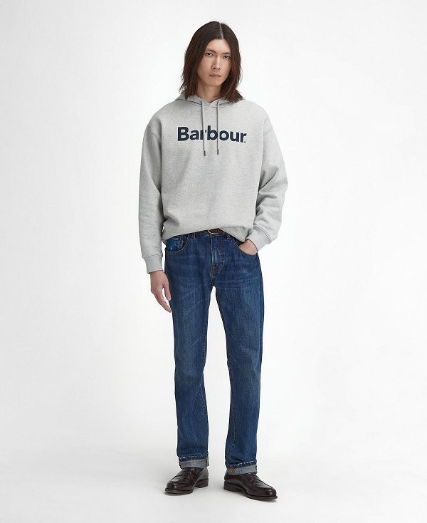 Barbour Brushed Nicholas Oversized Hoodie Grey | BABO88486