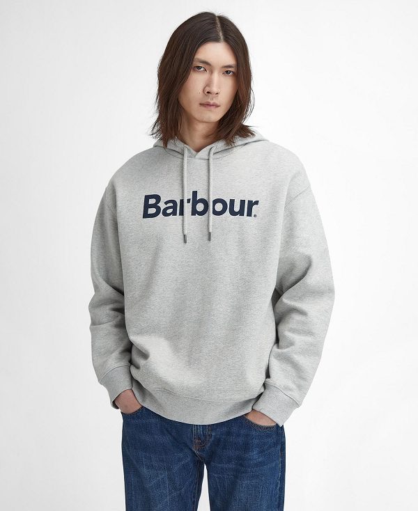 Barbour Brushed Nicholas Oversized Hoodie Grey | BABO88486