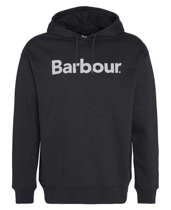 Barbour Brushed Nicholas Oversized Hoodie Black | BABO88490