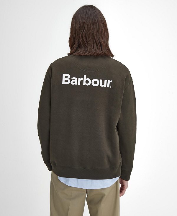 Barbour Brushed Nicholas Oversized Sweatshirt Sage | BABO88494