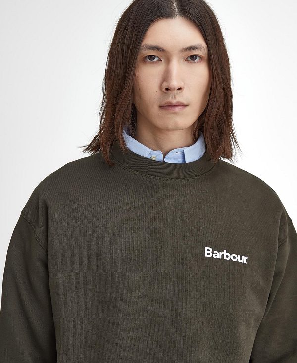 Barbour Brushed Nicholas Oversized Sweatshirt Sage | BABO88494