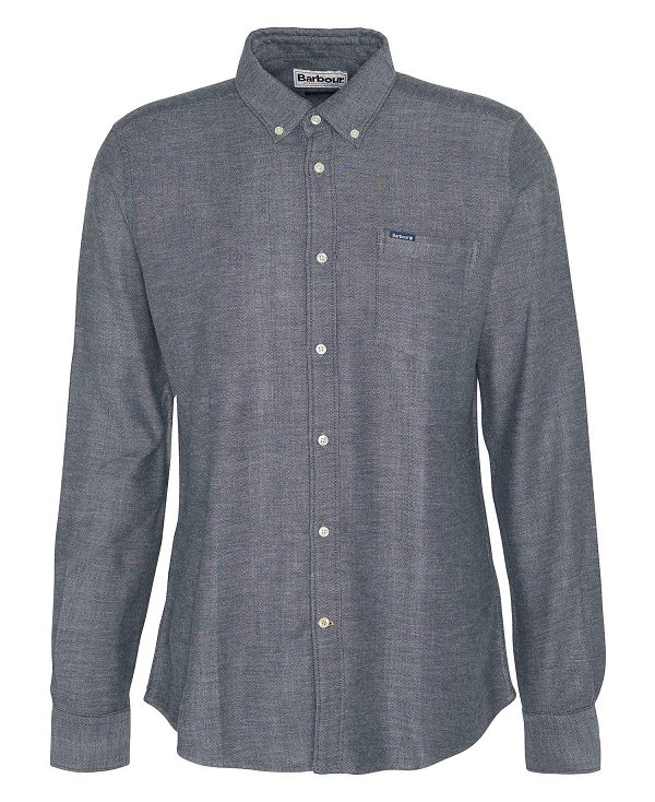 Barbour Buckley Tailored Long-sleeved Shirt Grey | BABO87932