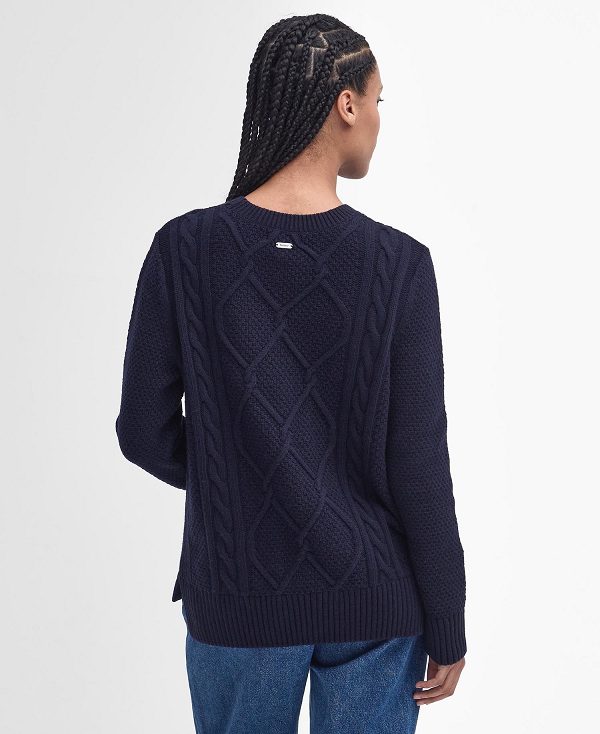 Barbour Burne Argyle Crew Neck Jumper Classic Navy | BABO89707