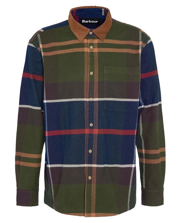 Barbour Bushlane Oversized Long-sleeved Tartan Shirt Multi | BABO87938