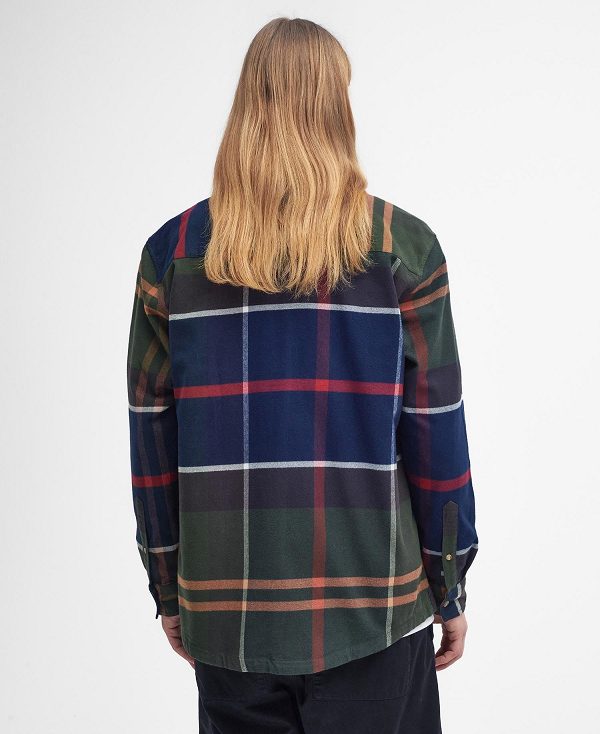 Barbour Bushlane Oversized Long-sleeved Tartan Shirt Multi | BABO87938